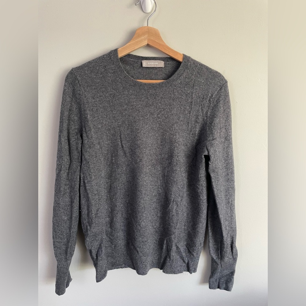 Everlane Crewneck Grey Cashmere Sweater